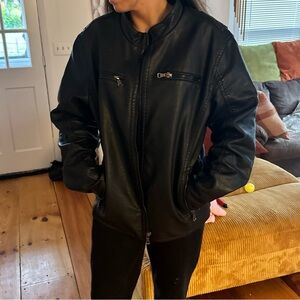 Pronto Uomo Women's Black Leather Jacket